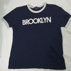 TRULY MADLY DEEPLY, Navy and White Tee🧿